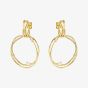 Nomination My Rebel Art Gold Plated Double Big Circle Cubic Zirconia Earrings 242812/012