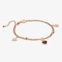 Nomination Nightdream Rose Gold Plated & Red Cubic Zirconia Two Row Hearts & Stars Bracelet 148100/002