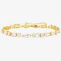 Nomination Colour Wave Gold Plated Multi-Cut Cubic Zirconia Bracelet 149801/014