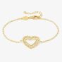 Nomination Lovecloud Gold Tone Plated Stone Set Heart Bracelet 240502/008