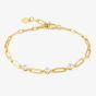 Nomination Style Gold Plated 3 Stone Link Chain Bracelet 029400/012