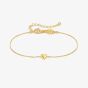 Nomination Armonica Gold Plated Cubic Zirconia Heart Pendant Bracelet 241302/006