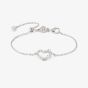 Nomination Shine Me Up Silver Multi Cut Cubic Zirconia Open Heart Bracelet 241901/003