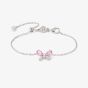 Nomination Shine Me Up Silver Pink & White Cubic Zirconia Bow Bracelet 241901/009
