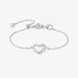 Nomination Shine Me Up Multi Cut Pink & White Cubic Zirconia Open Heart Bracelet 241901/004