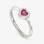 Nomination All My Love Sterling Silver Red Heart Halo Adjustable Ring 240300/006