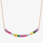 Nomination Colour Wave Rose Gold Plated Multi-Cut Cubic Zirconia Necklace 149802/026
