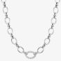 Nomination Affinity Stainless Steel Cubic Zirconia Oval Link Necklace 028606/001
