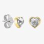 Nomination Hearts Gold Cubic Zirconia Stud Earrings 027843/010