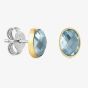 Nomination Gold Plated Sky Blue Cubic Zirconia Oval Stud Earrings 027841/006