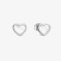 Nomination Emosfere Silver Tone Mother Of Pearl Heart Stud Earrings 134209/036