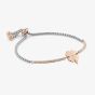 Nomination Milleluci  Rose Gold Finish Pavé Four Leaf Clover Toggle Half Bangle 028005/006