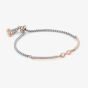 Nomination Milleluci Rose Gold Finish Pavé Infinity Toggle Half Bangle 028005/024