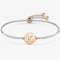 Nomination Milleluci Two-Tone Initial K Half Bangle Toggle Bracelet 028007/011