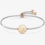Nomination Milleluci Two-Tone Initial M Half Bangle Toggle Bracelet 028007/013