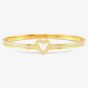 Nomination Pretty Bangles Gold Plated Cubic Zirconia Open Heart Bangle 029501/006