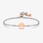 Nomination Milleluci Silver & Rose Gold Paw Print Toggle Bracelet 028017/013