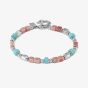 Nomination InstinctStyle Stainless Steel, Turquoise & Pink Stone Infinity Bracelet 027936/098