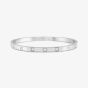 Nomination Pretty Bangles Stainless Steel Square Set Cubic Zirconia Medium Bangle 029514/001