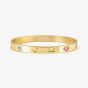 Nomination Pretty Bangles Stainless Steel & Yellow PVD Multi-Colour Cubic Zirconia Medium Bangle 029532/024