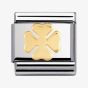 Nomination CLASSIC Gold Good Luck 4 Leaf Clover Charm 030115/06