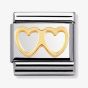 Nomination CLASSIC Gold Love Collection Double Heart Charm 030116/03