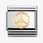 Nomination CLASSIC Gold Love Peace Charm 030116/06