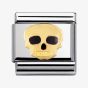Nomination CLASSIC Gold Halloween Skull Charm 030216/08