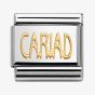 Nomination CLASSIC Gold Writings Cariad Charm 030107/20
