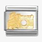 Nomination CLASSIC Stainless Steel & 18ct Yellow Gold Camera Charm 030108/17