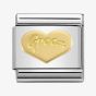 Nomination CLASSIC Gold Symbols Groom Heart Charm 030162/34