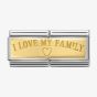 Nomination CLASSIC Gold Double Engraved I Love My Family Charm 030710/03