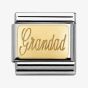 Nomination CLASSIC Gold Engraved Signs Grandad Charm 030121/28