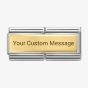 Nomination CLASSIC Gold Engravable Smooth Plate Double Charm 030710/01