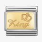 Nomination CLASSIC Gold Engraved Signs King Charm 030121/48