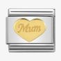 Nomination CLASSIC Gold Symbols Mum Heart Charm 030162/38