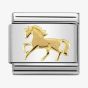 Nomination CLASSIC Gold Symbols Galloping Horse Charm 030149/26