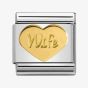 Nomination CLASSIC Gold Symbols Wife Heart Charm 030162/42