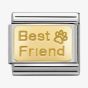 Nomination CLASSIC Gold Engraved Best Friend Paw Charm 030121/50
