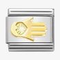 Nomination CLASSIC Composable Gold Coated Hand with Heart Charm 030149/47