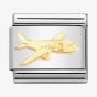 Nomination CLASSIC Composable Gold Aeroplane Charm 030162/75