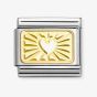 Nomination CLASSIC Composable Gold Heart Etched Plate Charm 030121/58