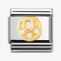 Nomination CLASSIC Gold Letters Cubic Zirconia O Charm 030301/15
