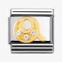 Nomination CLASSIC Gold Letters Cubic Zirconia Q Charm 030301/17