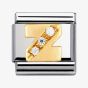 Nomination CLASSIC Gold Letters Cubic Zirconia Z Charm 030301/26