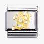 Nomination CLASSIC Gold Zodiac Cubic Zirconia Sagittarius Charm 030302/09