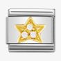 Nomination CLASSIC Gold Daily Life Cubic Zirconia White Star Charm 030308/01