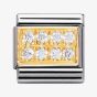 Nomination CLASSIC Gold Cubic Zirconia White Pavé Charm 030314/01
