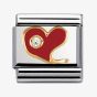 Nomination CLASSIC Gold Love Cubic Zirconia Red Heart Charm 030321/21