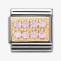 Nomination CLASSIC Gold Pavé Pink Cubic Zirconia Charm 030314/06